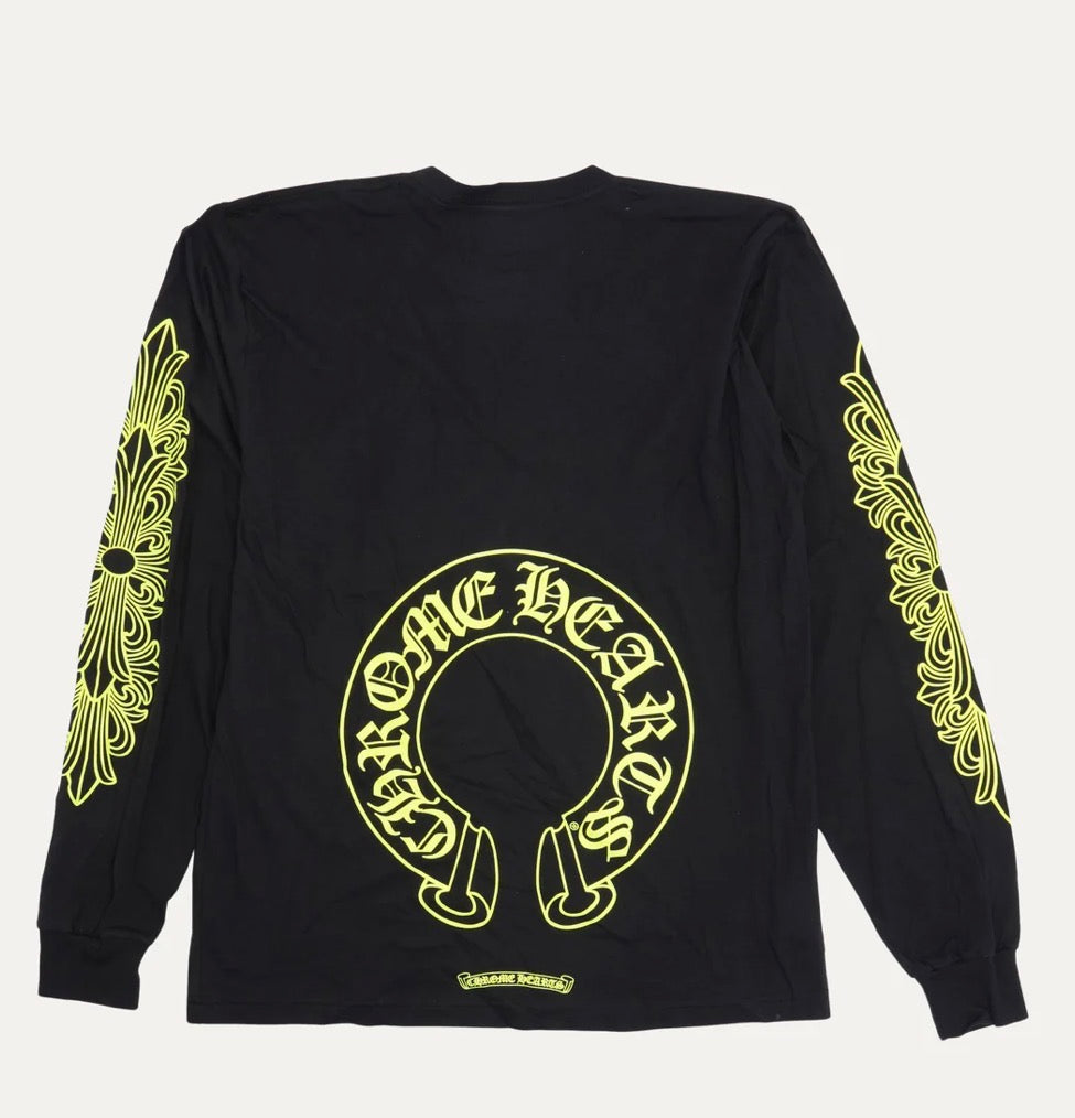 Chrome Hearts Horseshoe Long Sleeve Pocket T-Shirt