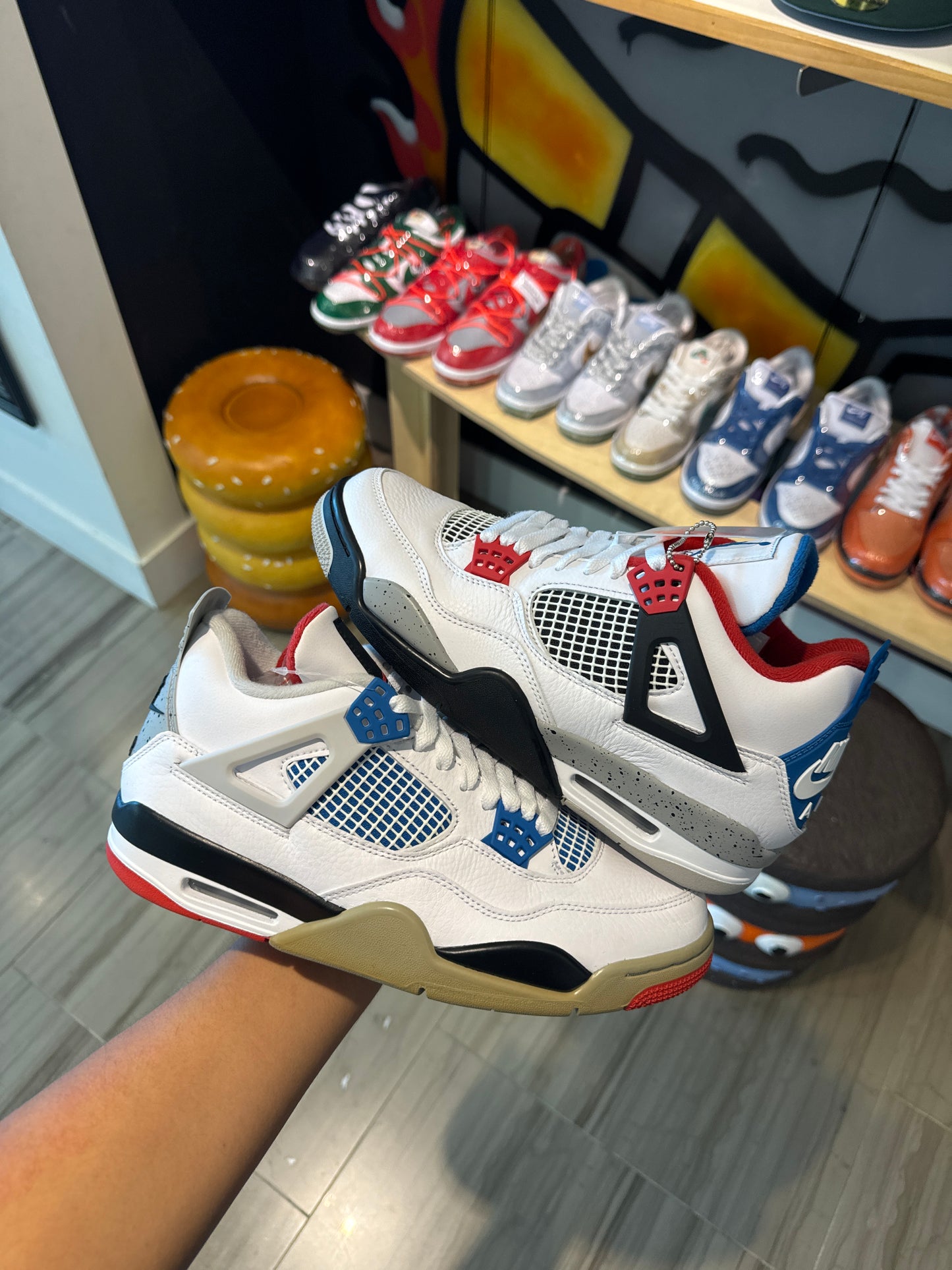 Jordan 4 What The (Slight Yellowing)