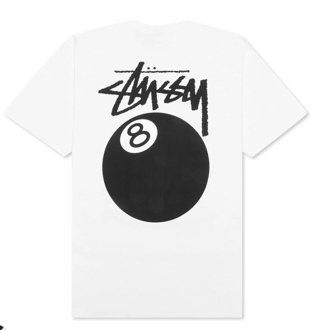 Stussy 8 Ball Pigment Dyed Tee (White)