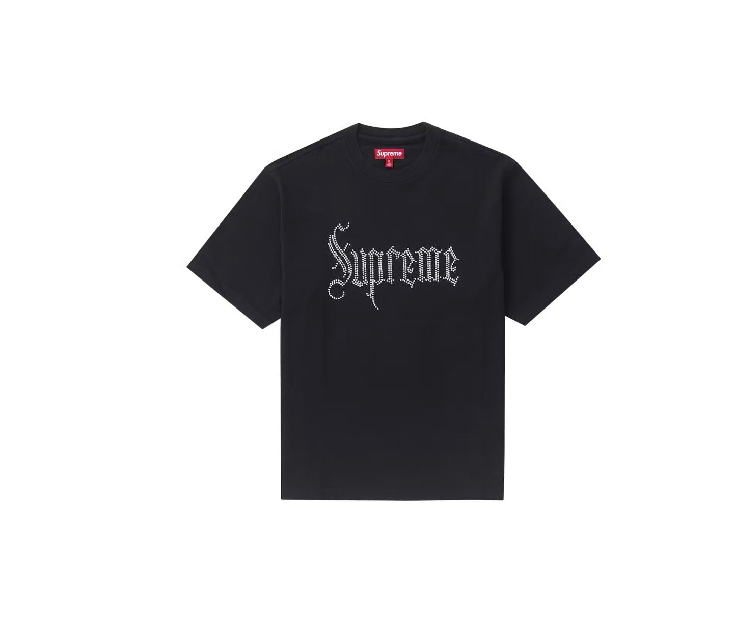 Supreme Rhinestone Short-sleeve Top “Black”