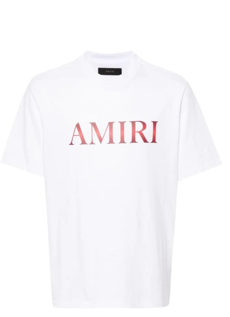 Amiri Logo Print T-Shirt white red