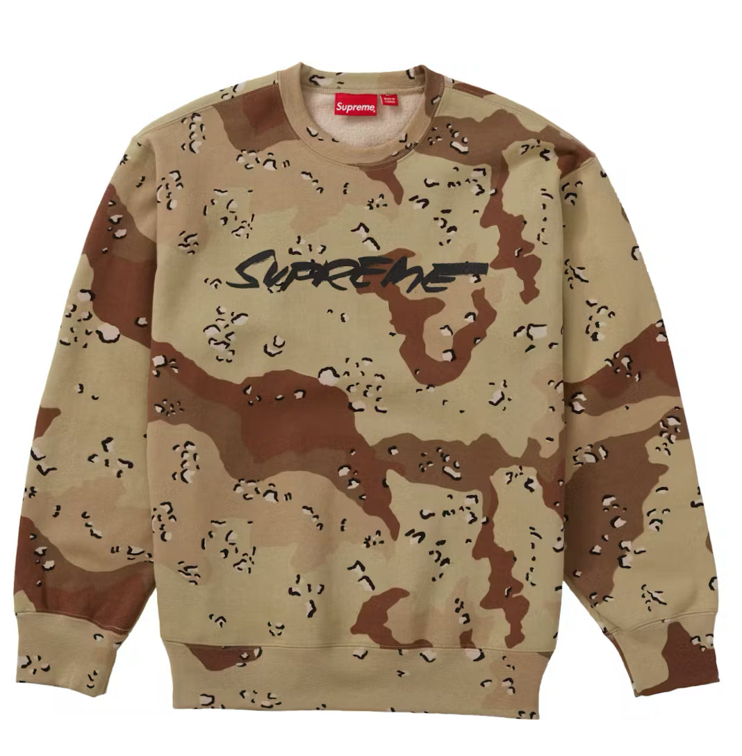Supreme Futura Logo Crewneck (Chocolate Chip Camo)