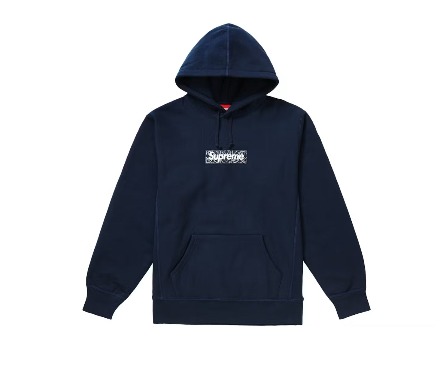 Supreme Bandana Box Logo Navy Hoodie