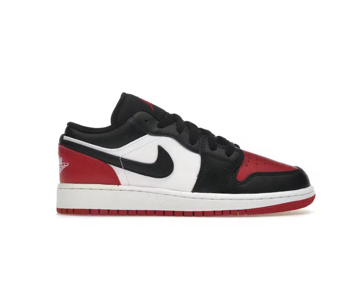 Jordan 1 Low Bred Toe 2.0 (GS)