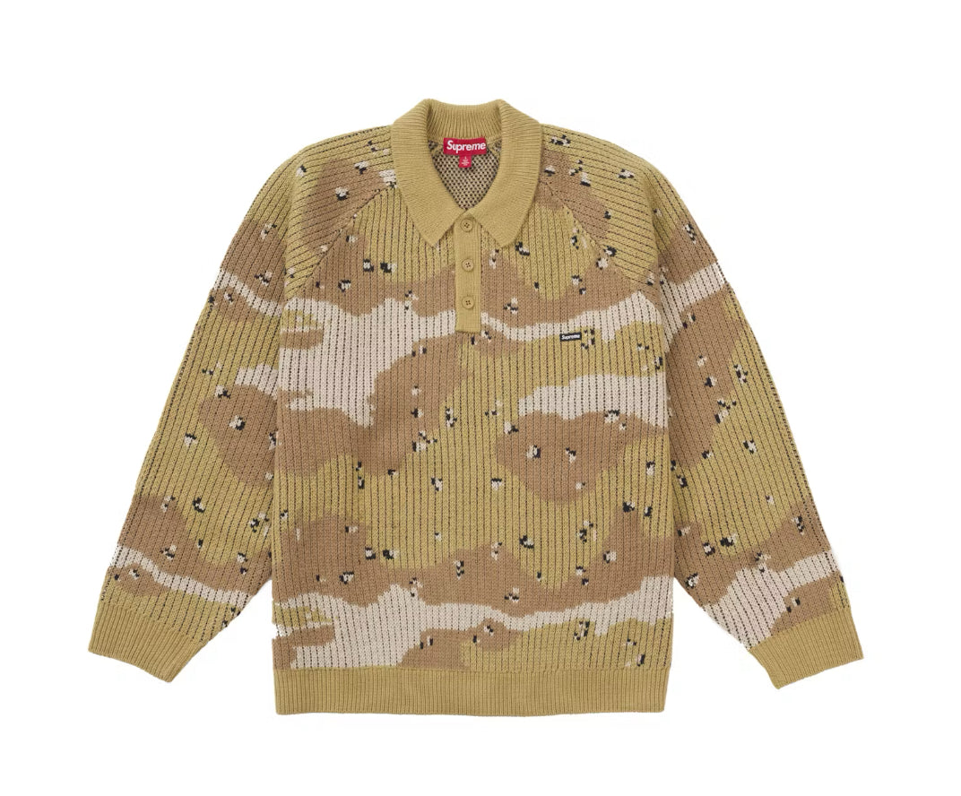 Supreme Small Box Polo Sweater Lavender Supreme Small Box Polo