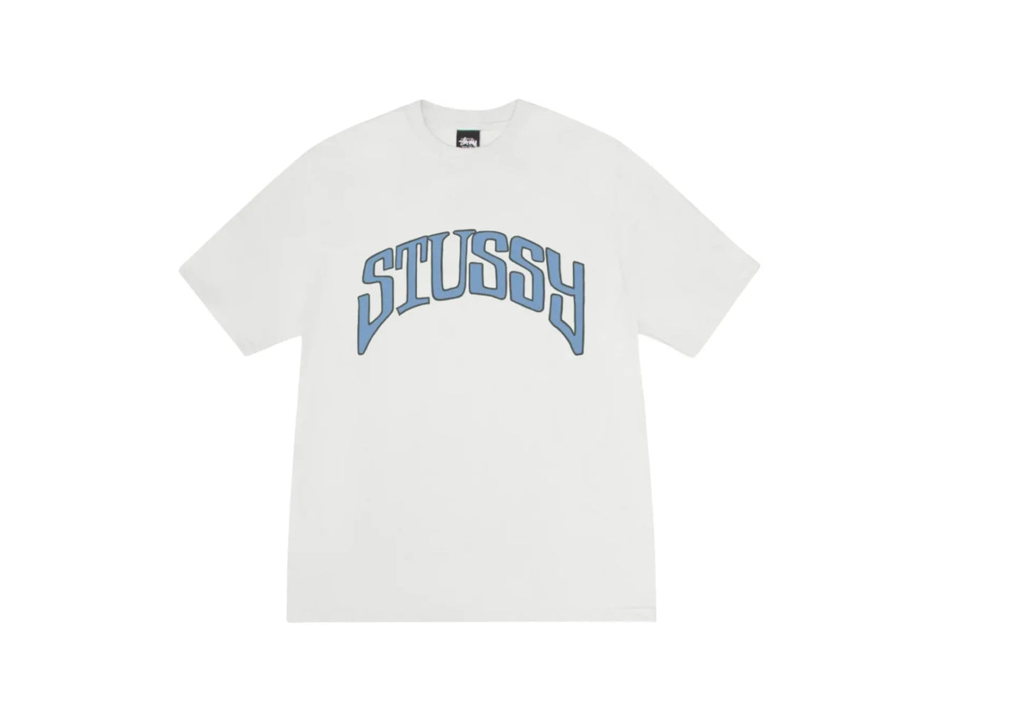 STUSSY ARCHED PIGMENTED DYED TEE White