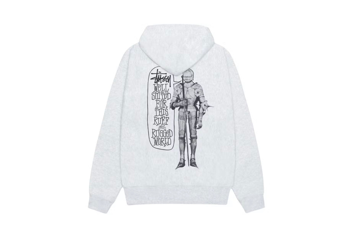 Stussy Well Suited Zip Up Hoodie Grey