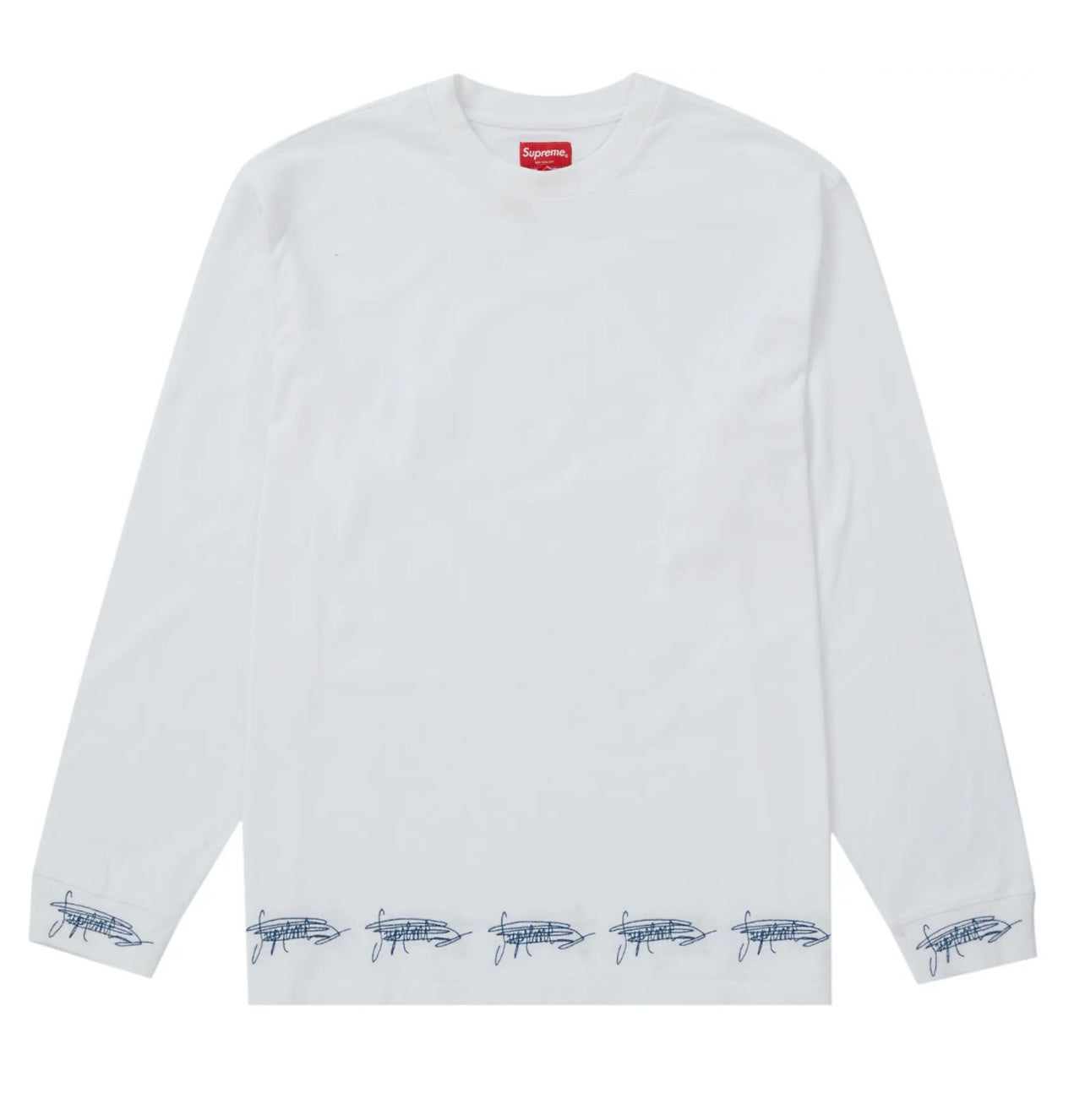 Supreme Signature L/S White