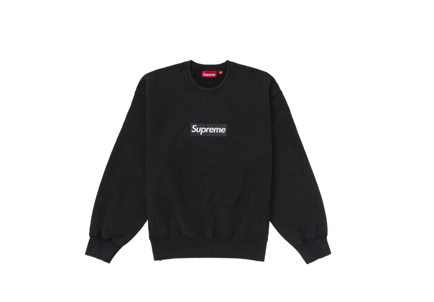 Supreme Washed Box Logo Crewneck Black