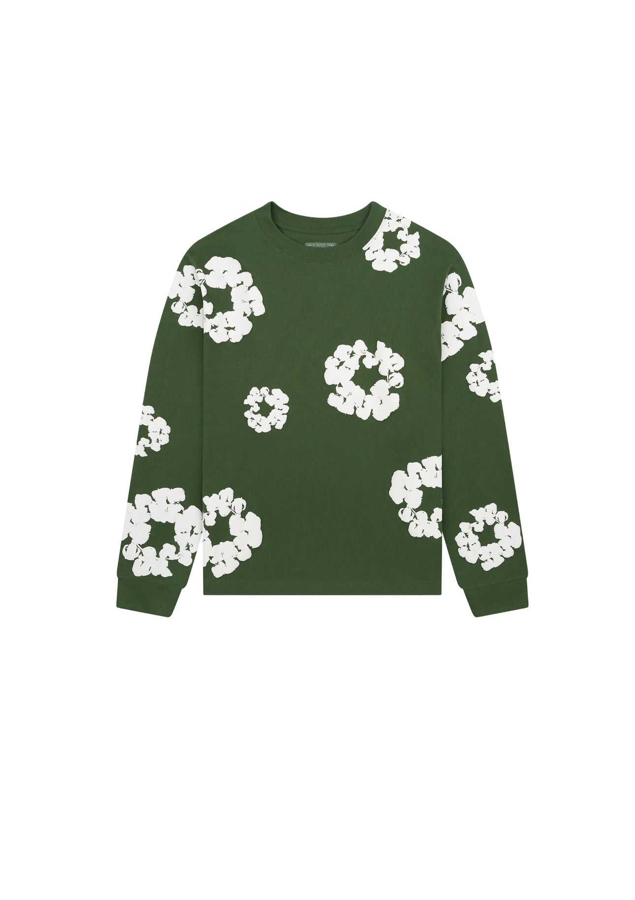 トップス DENIMTEARS Long Sleeve Cotton Wreath Tee Denim Tears Long Sleeve Cotton Wreath T-shirt Grey | Limited