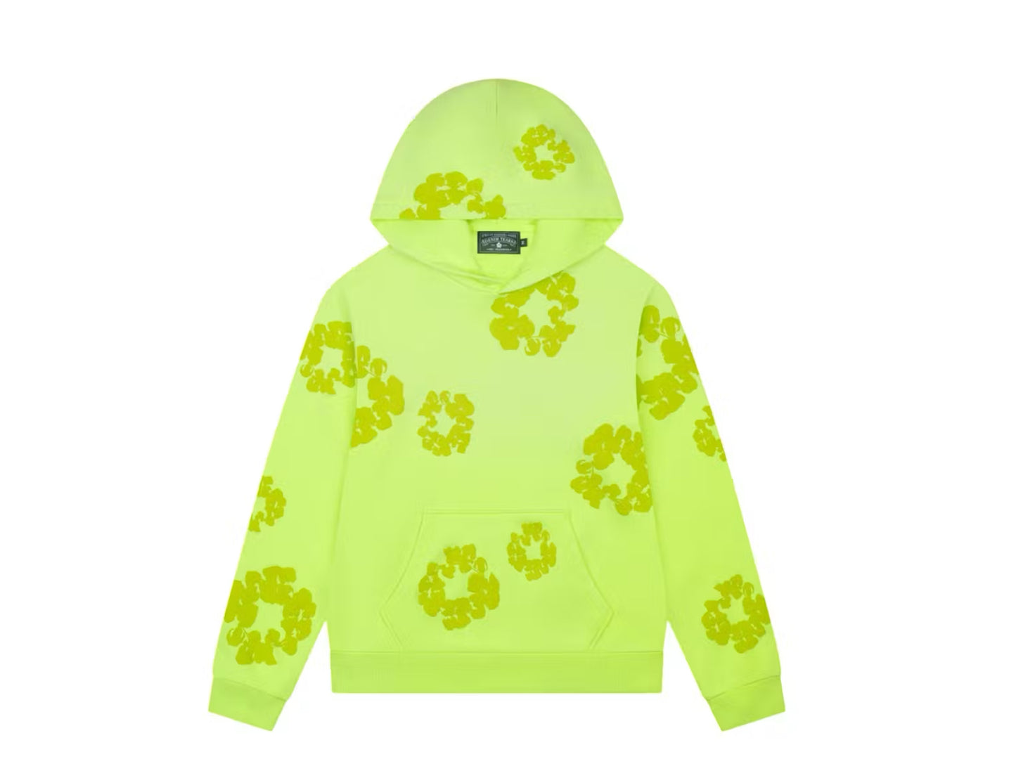 Denim Tears Mono Cotton Wreath Hoodie Neon Green