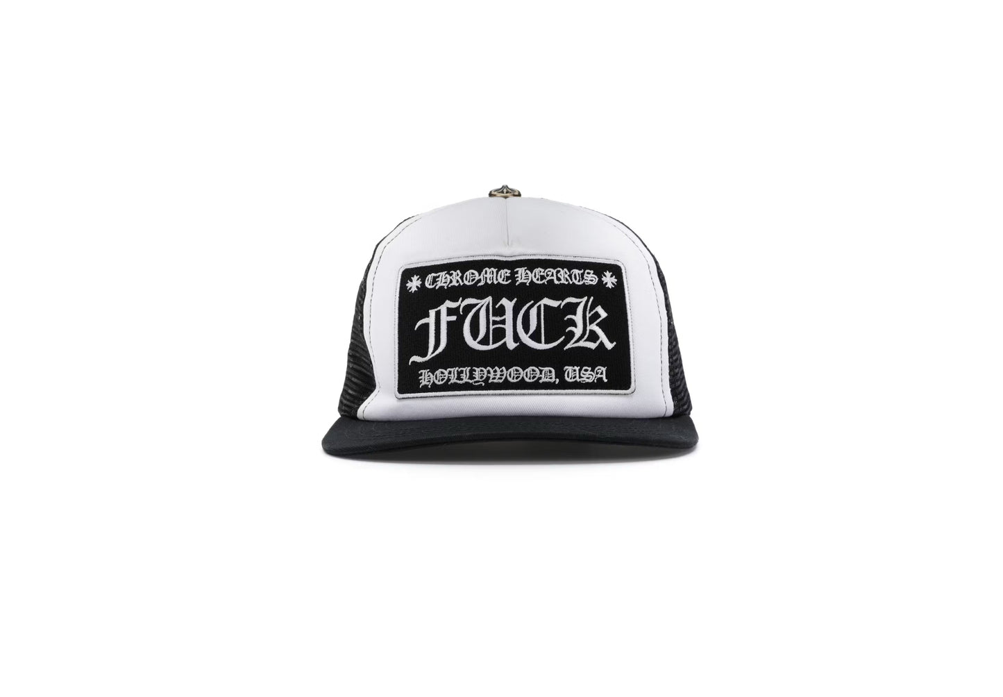 Chrome Hearts Fuck Hollywood Trucker White