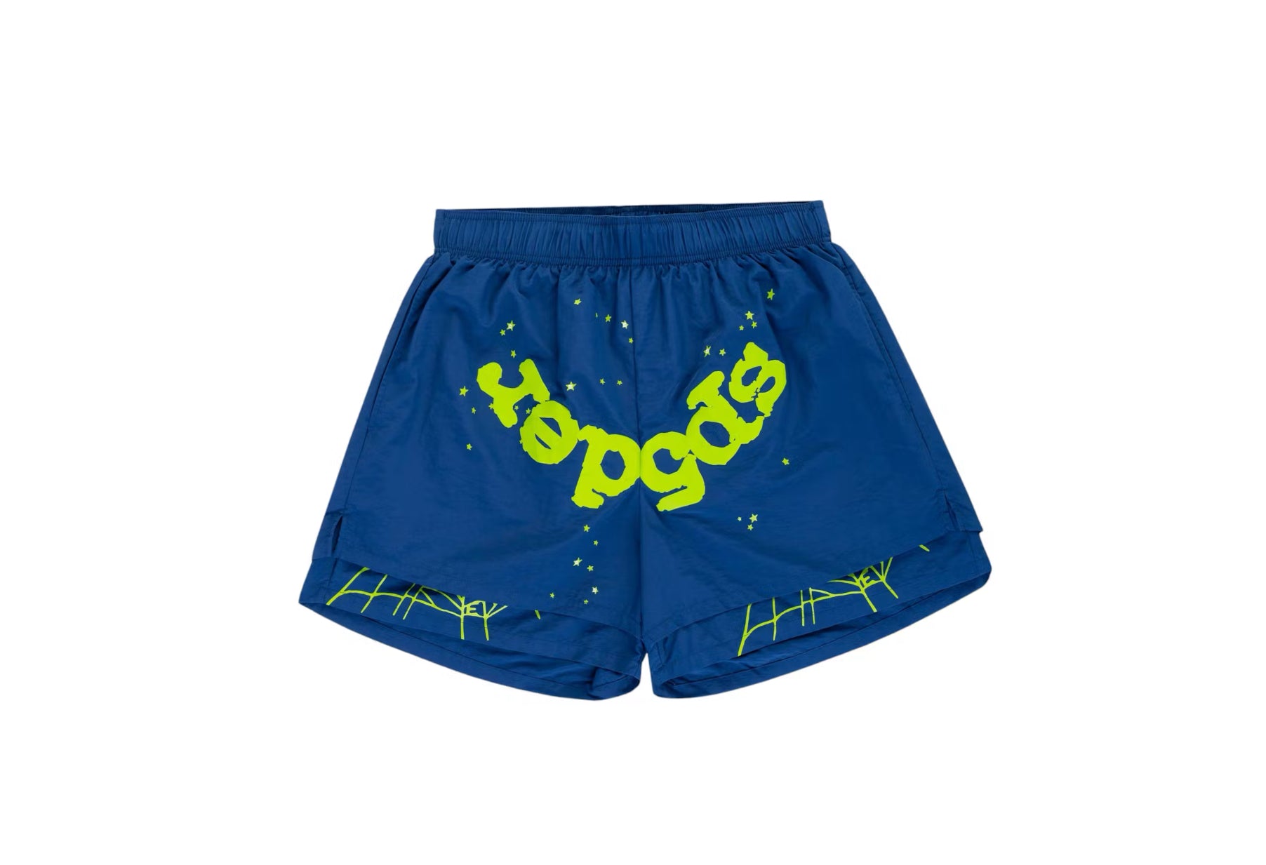 SP5DER OG WEB DOUBLE LAYER SHORT ブルー S Sp5der OG Web Double Layer Short Blue/Green – Heaven Sneaker Shop