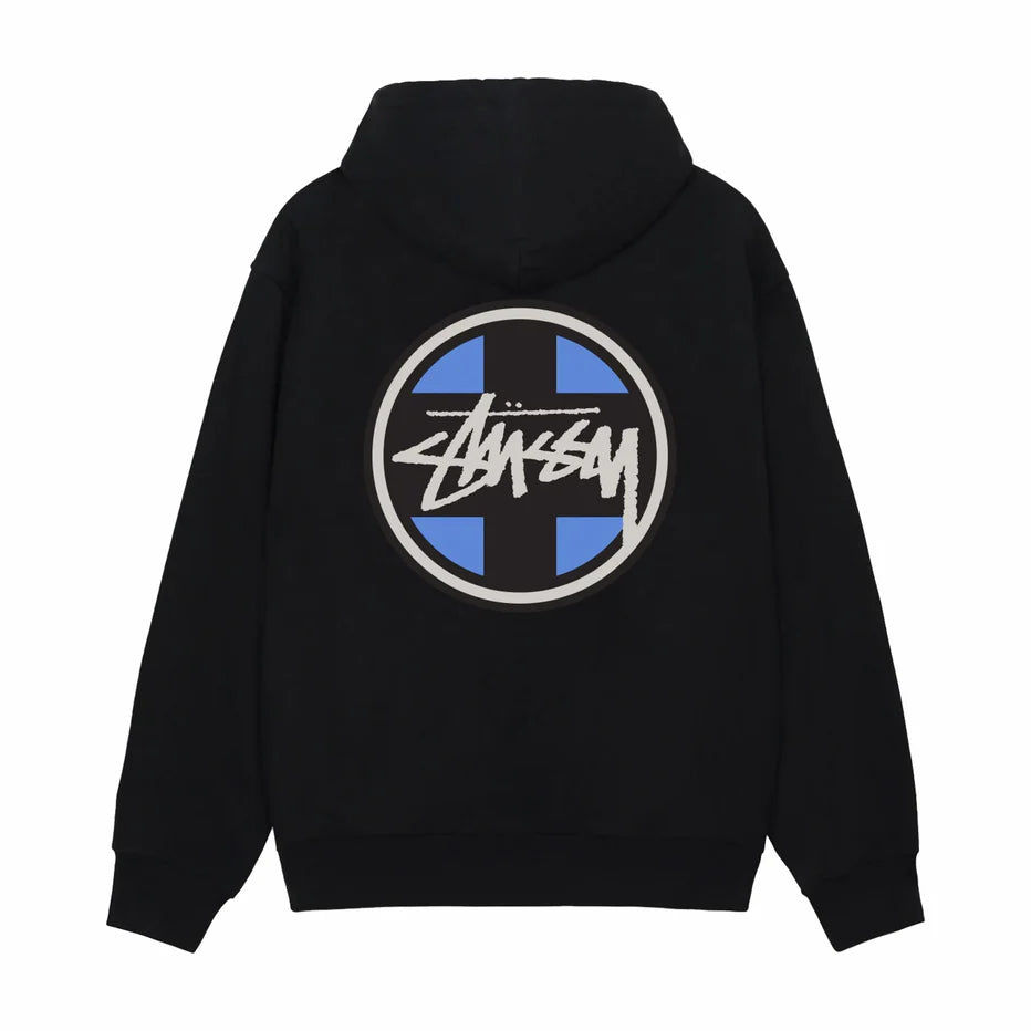 Stussy Cross Dot Hoodie Black