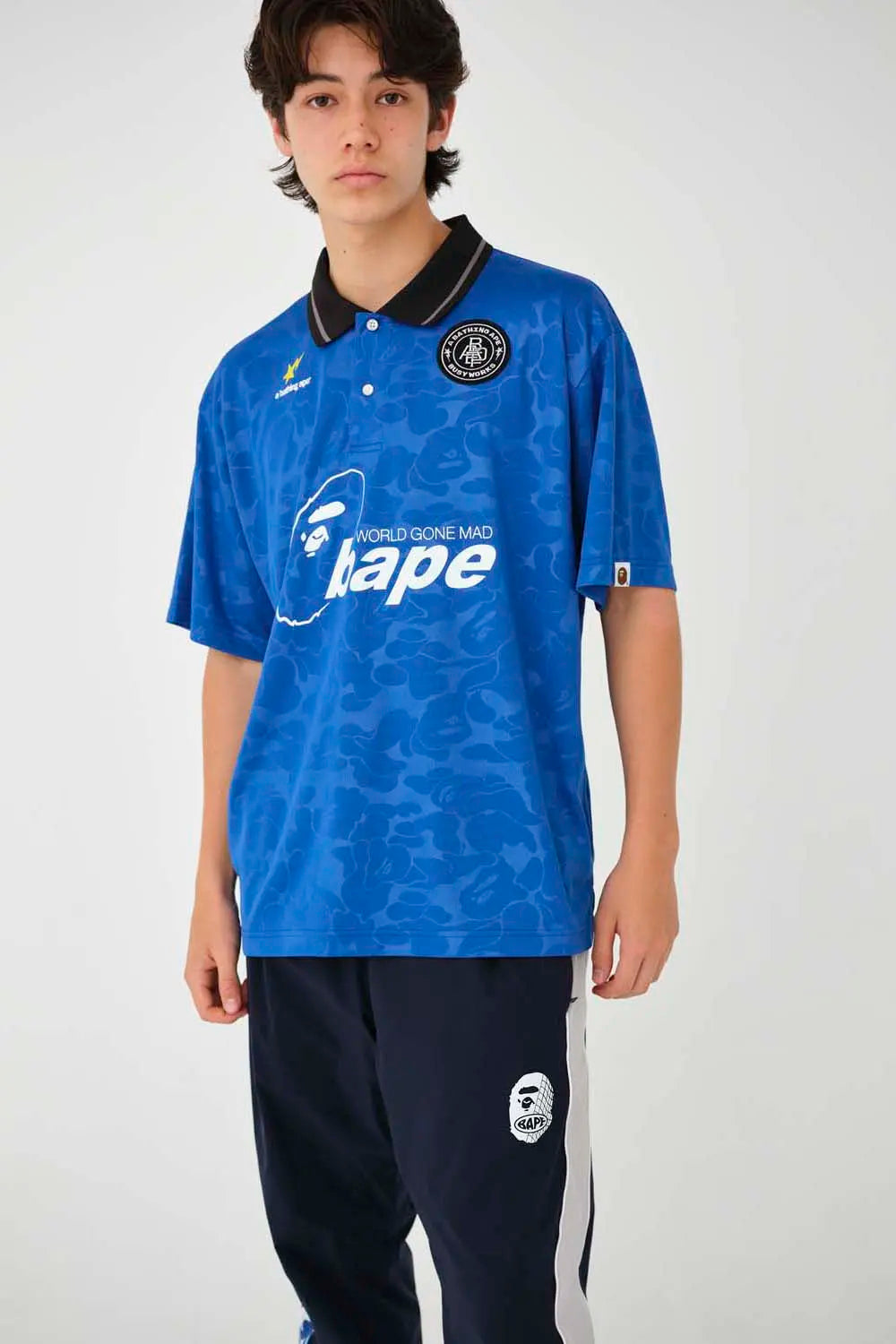 Bape polo Soccer Jersey Blue