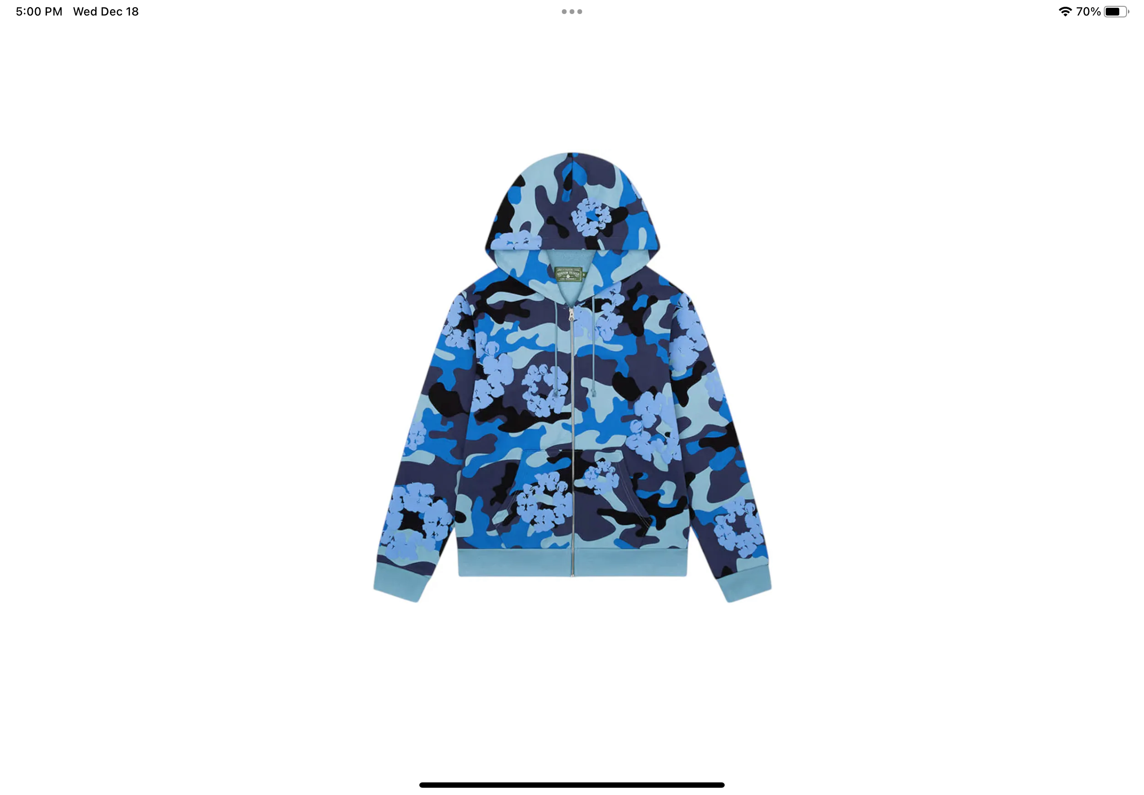 Denim Tears Camo Wreath Hoodie Blue Camo – Heaven Sneaker Shop