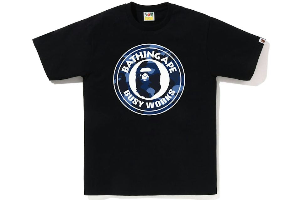 BAPE Color Camo Busy Works Tee Black/Navy