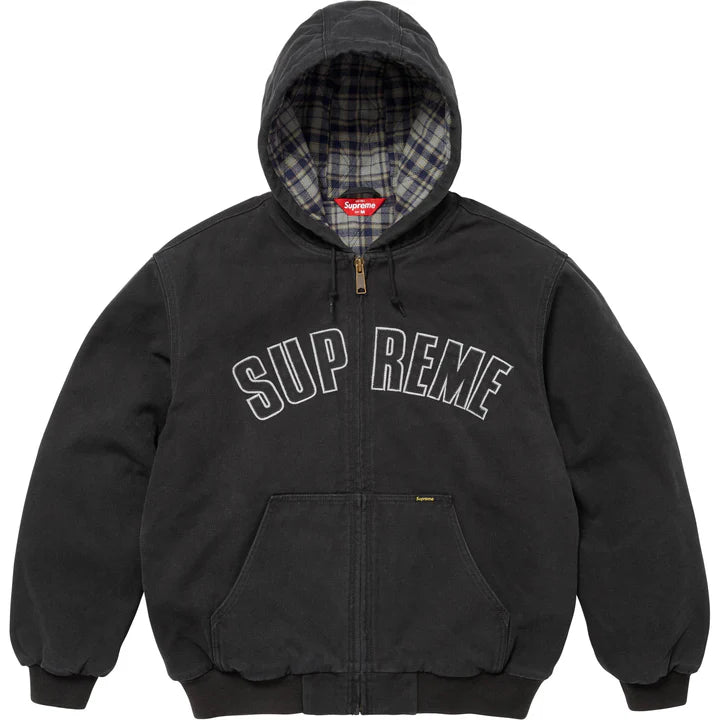 Supreme Reflective Arc Hooded Work Jacket Black