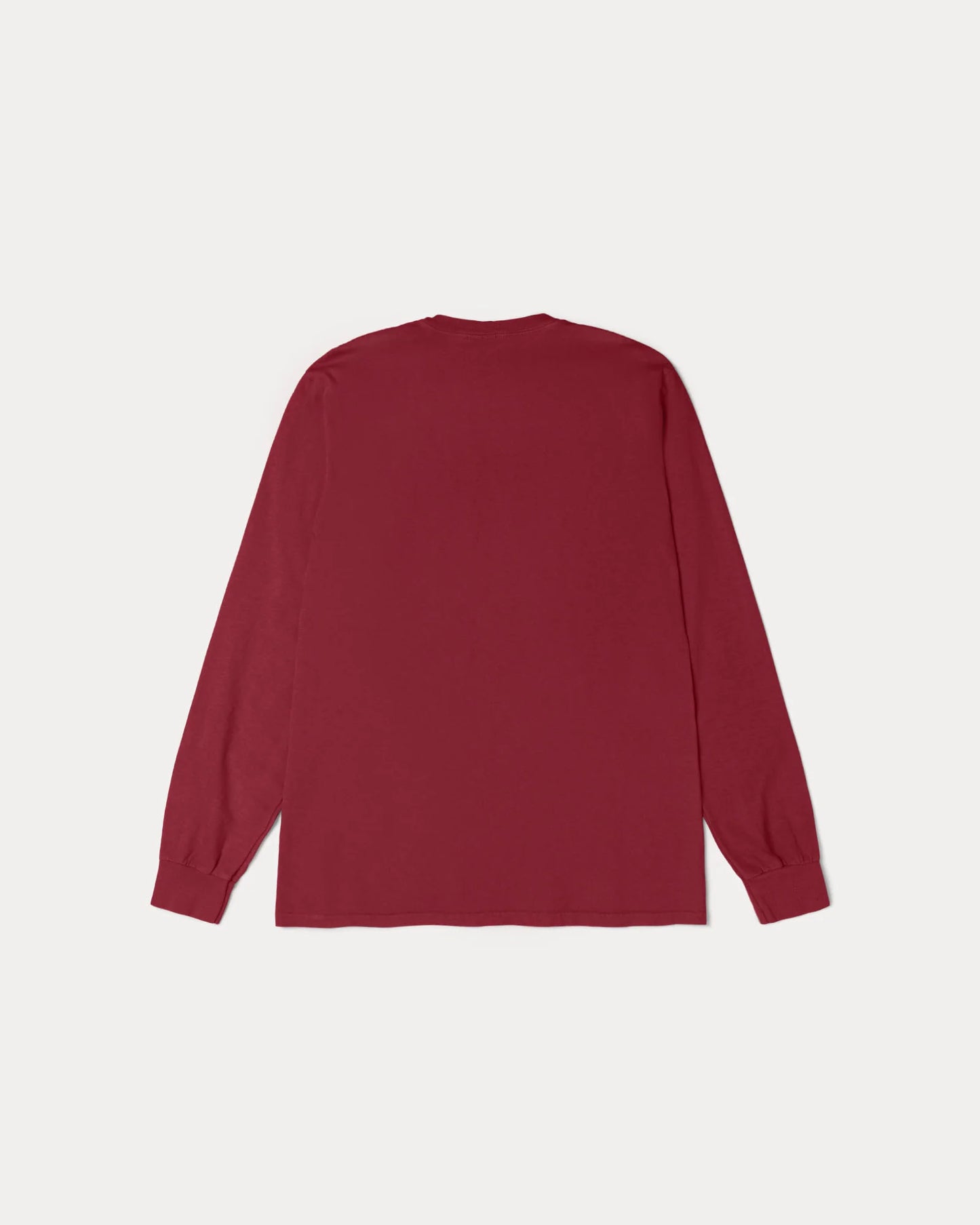 STUSSY MIRROR L/S TEE (BURGUNDY)