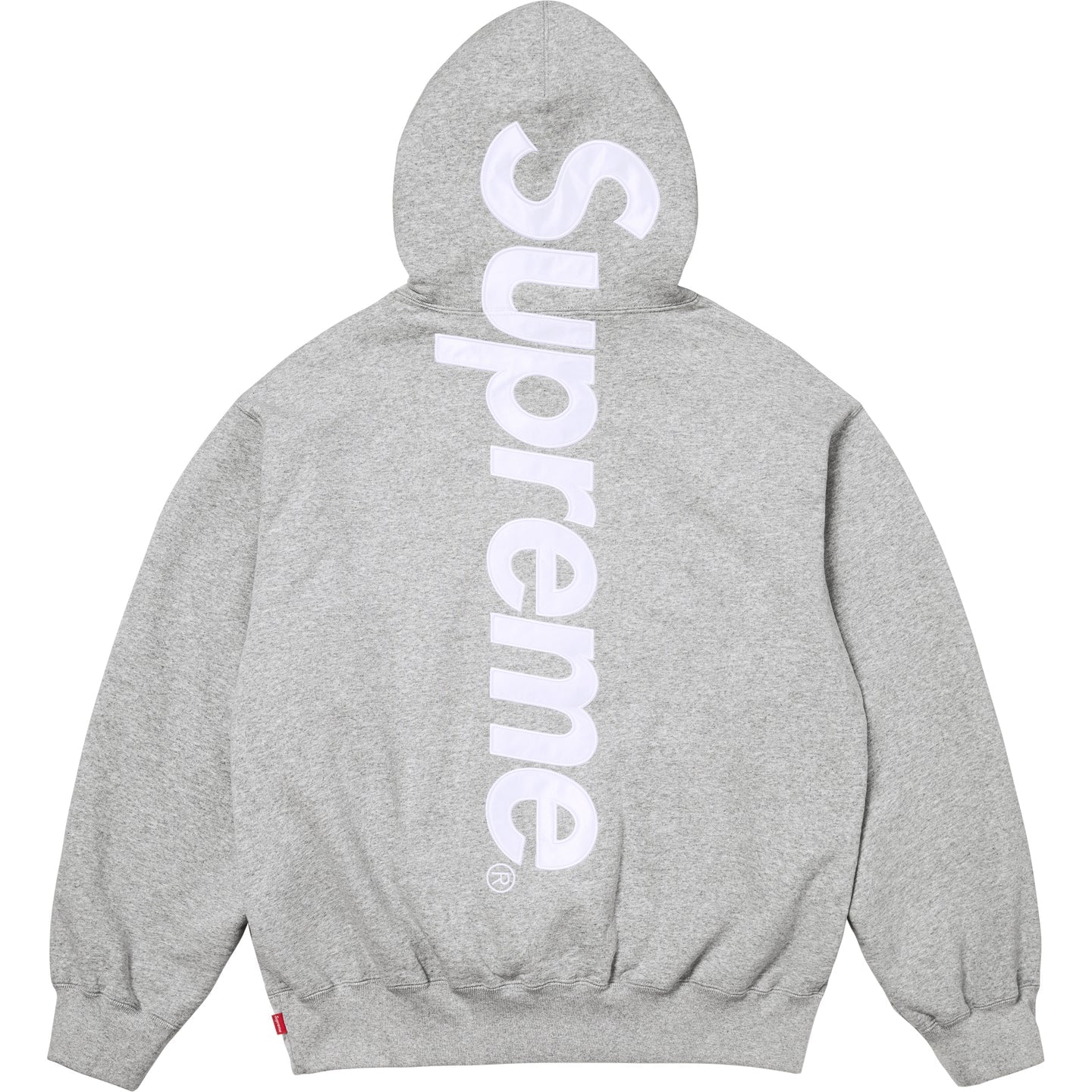 Supreme Satin Appliqué Hoodie (Heather Grey) – Heaven Sneaker Shop