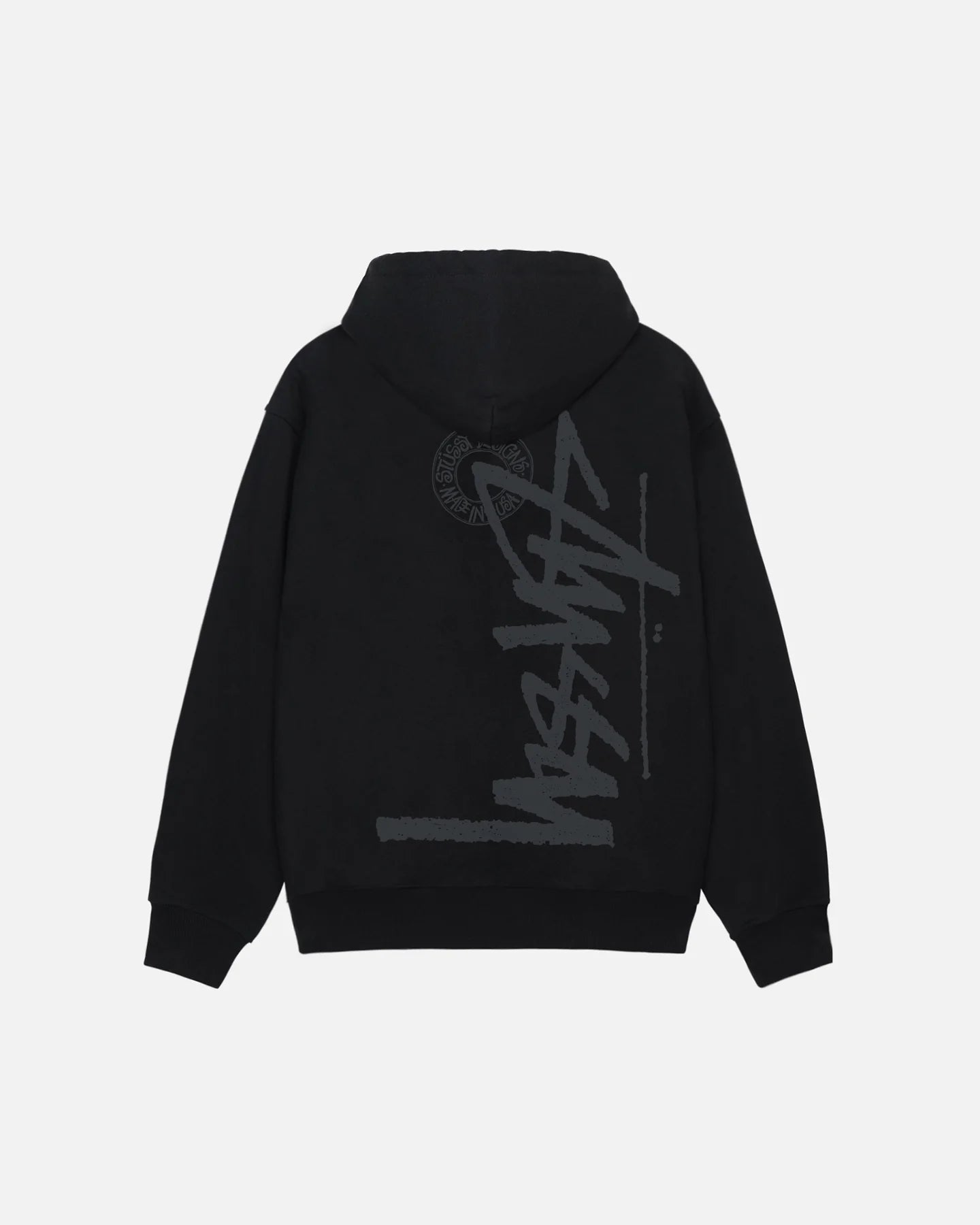 Stussy Tonal Black Zipup Hoodie