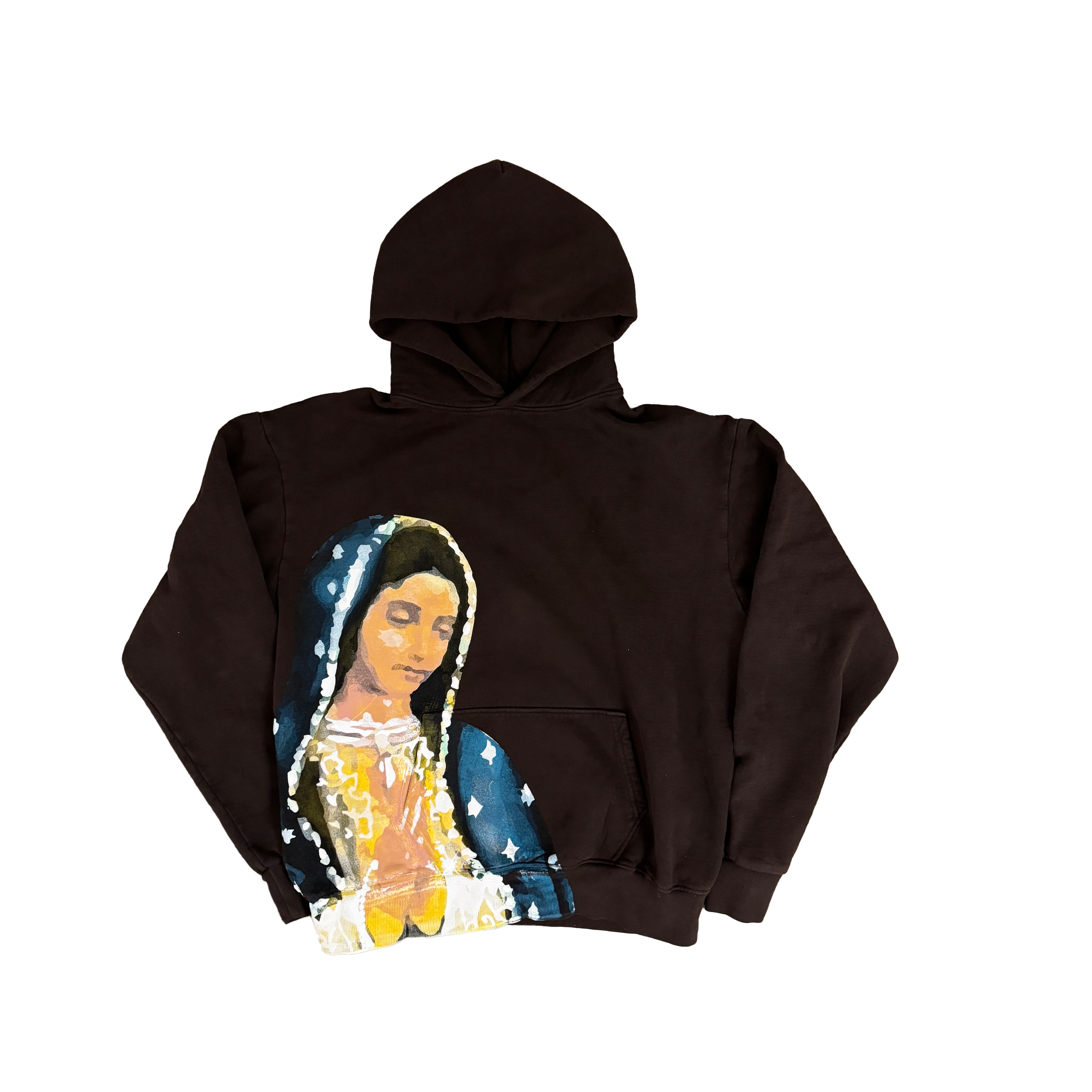 VIRGEN DE GUADALUPE MOSIAC HOODIE (BROWN) – Heaven Sneaker Shop
