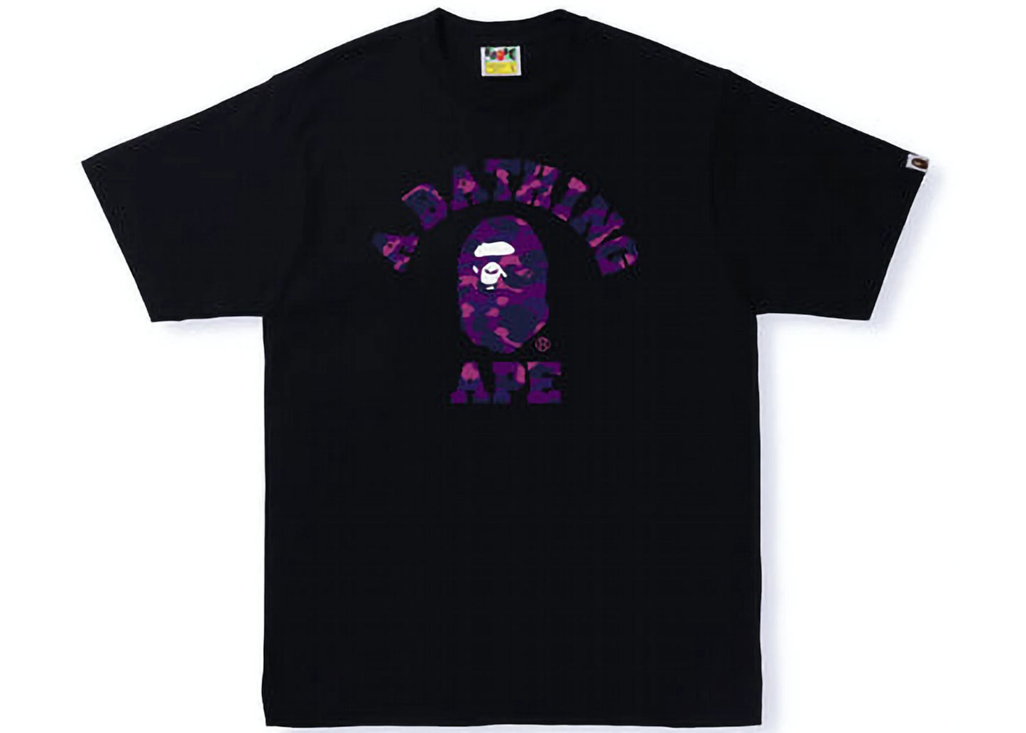 Bape Color Camo College Tee Black/Purple