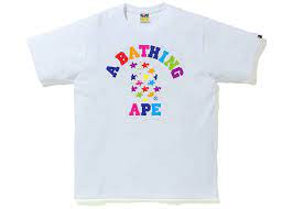 Bape Pattern College Tee White