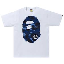 Bape Camo Big Head Tee Blue