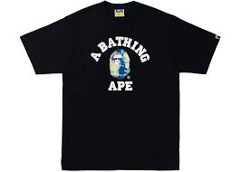 Bape Tie Dye College Tee Black