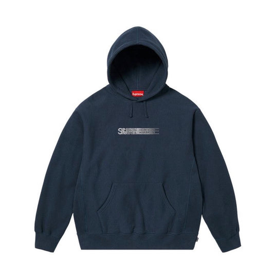 Supreme Swarovski Motion Logo Hooded Sweatshirt ‘Navy’