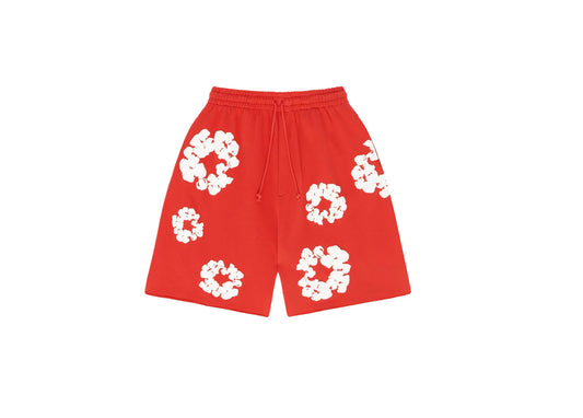 Denim Tears Cotton Wreath Sweatshort Red
