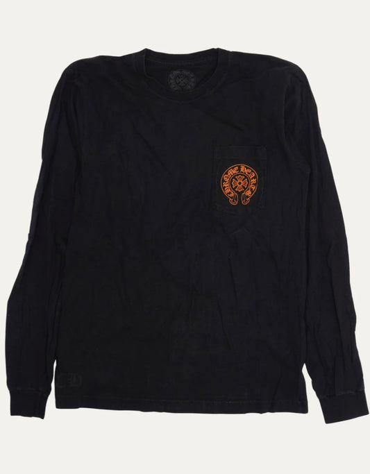 Chrome Hearts Horseshoe Logo Staff L/S (Orange)