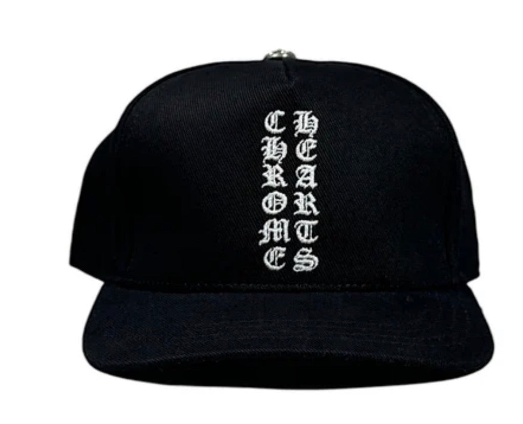 Chrome Heart Vertical Logo Denim Hat