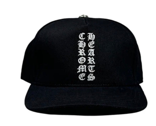 Chrome Heart Vertical Logo Denim Hat