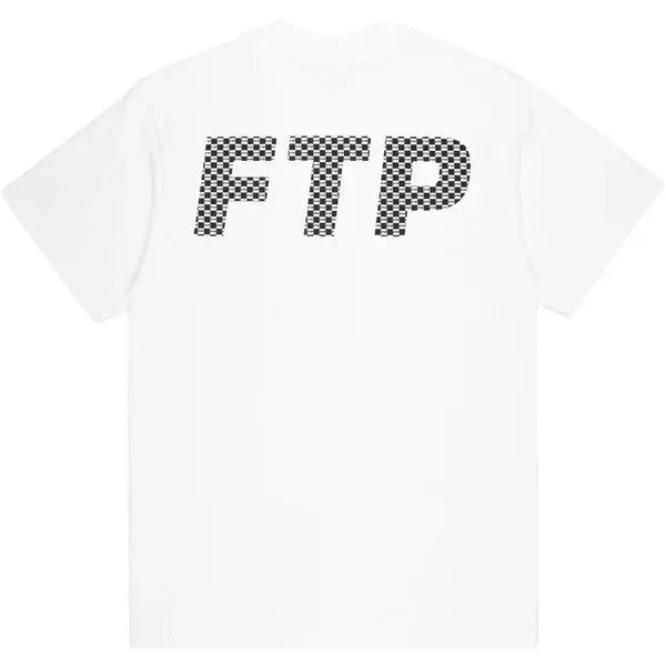 FTP Checkered Logo Tee White