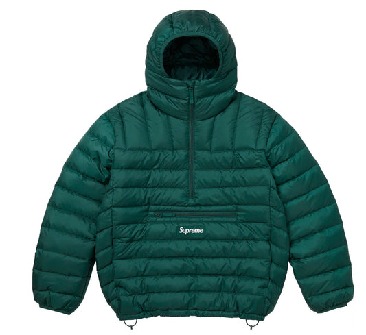 Supreme Micro Down Half Zip Hooded Pull Over (Green)
