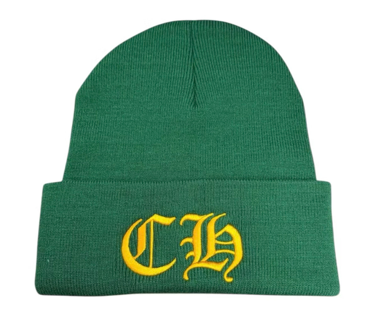 Chrome Hearts CH Logo Beanie (Green/Yellow)