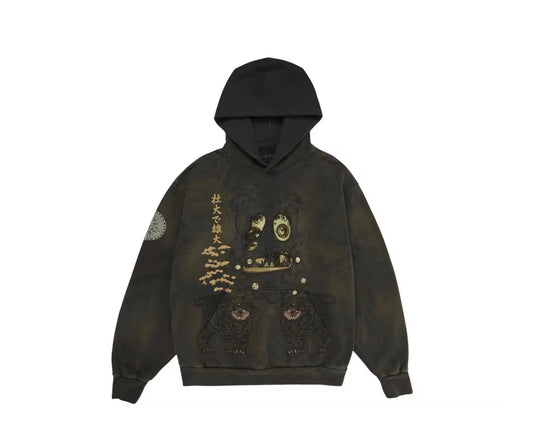 Travis Scott Cactus Jack x Takashi Murakami Hollow Hoodie Brown