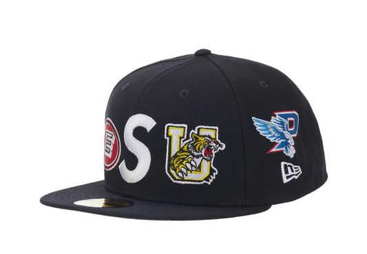 Supreme Mascots S Logo New Era  59Fifty Fitted Cap (7/18) (Navy)