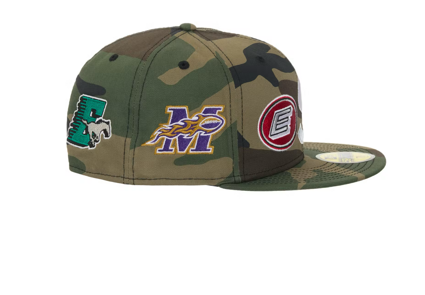 Supreme Mascots S Logo New Era 59Fifty Fitted Cap (7/12) (Woodland Camo)