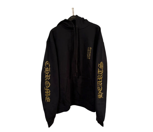 Chrome Hearts Black & Olive Green Vertical Logo Hoodie