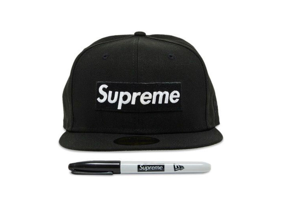 Supreme Sharpie Box Logo New Era Black  (7/18
