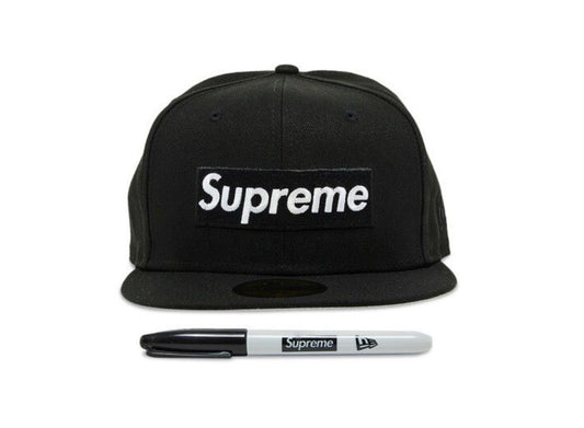 Supreme Sharpie Box Logo New Era Black  (7/18