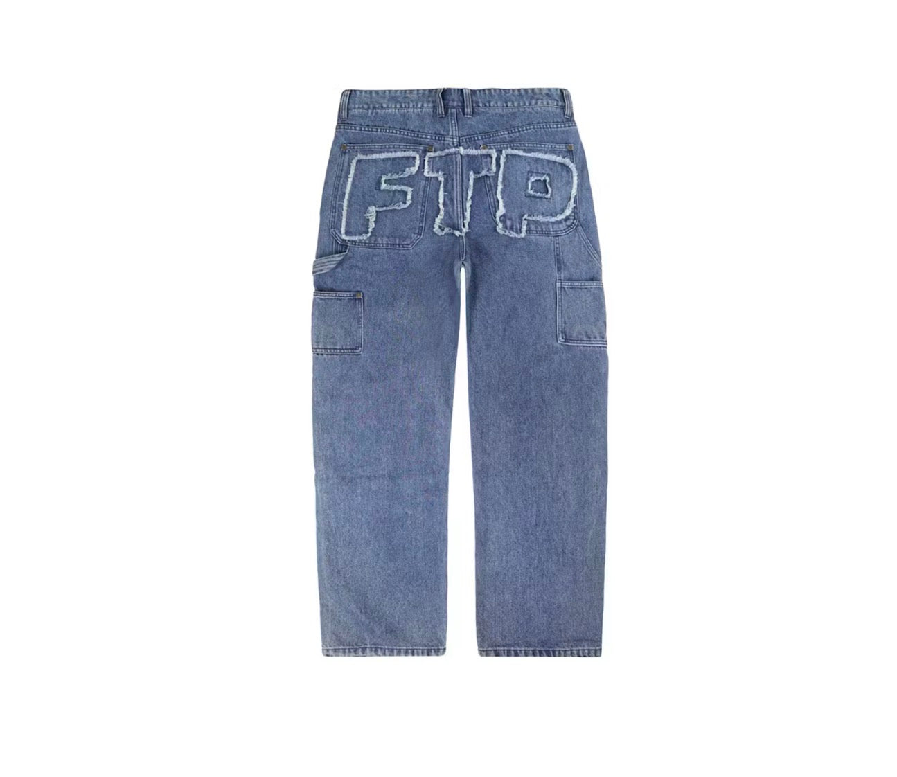 FTP Frayed Denim Logo Cargo Pant