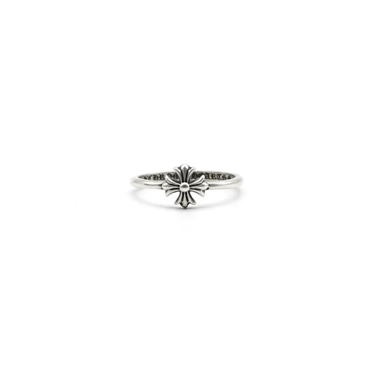 Chrome Hearts Silver Bubblegum Cross Ring Size 4