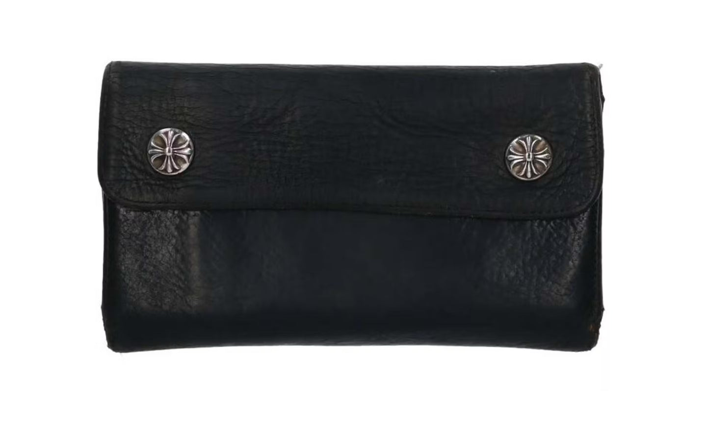 Chrome Hearts Cross Ball Button Leather Wallet