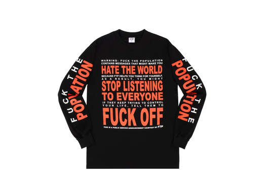 FTP Hate The World L/S Tee Black