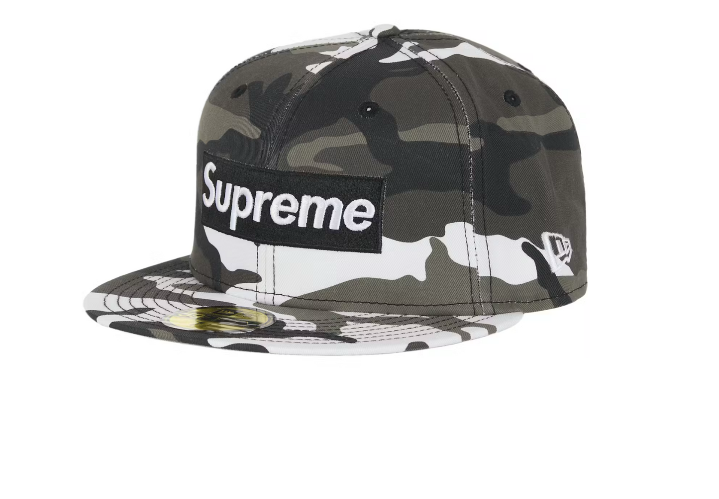 Supreme Shop Box Logo New Era 59Fifty Fitted Hat (7/18) (Snow Camo)