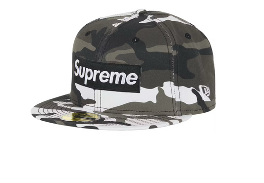 Supreme Shop Box Logo New Era 59Fifty Fitted Hat (7/18) (Snow Camo)